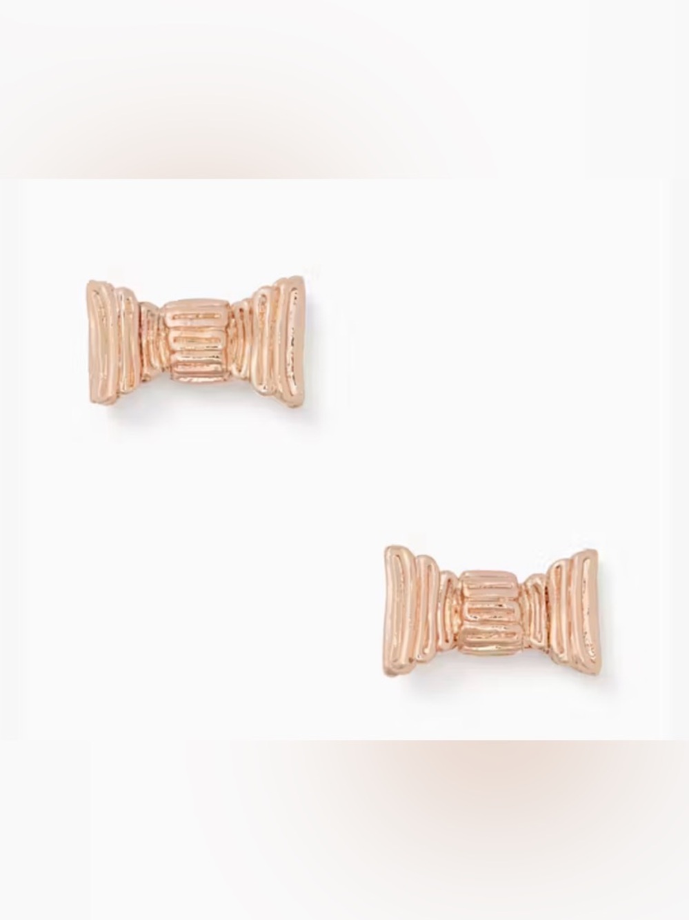 NWOT Kate Spade New York Women’s "All Wrapped Up" Bow Stud Earrings, Rose Gold